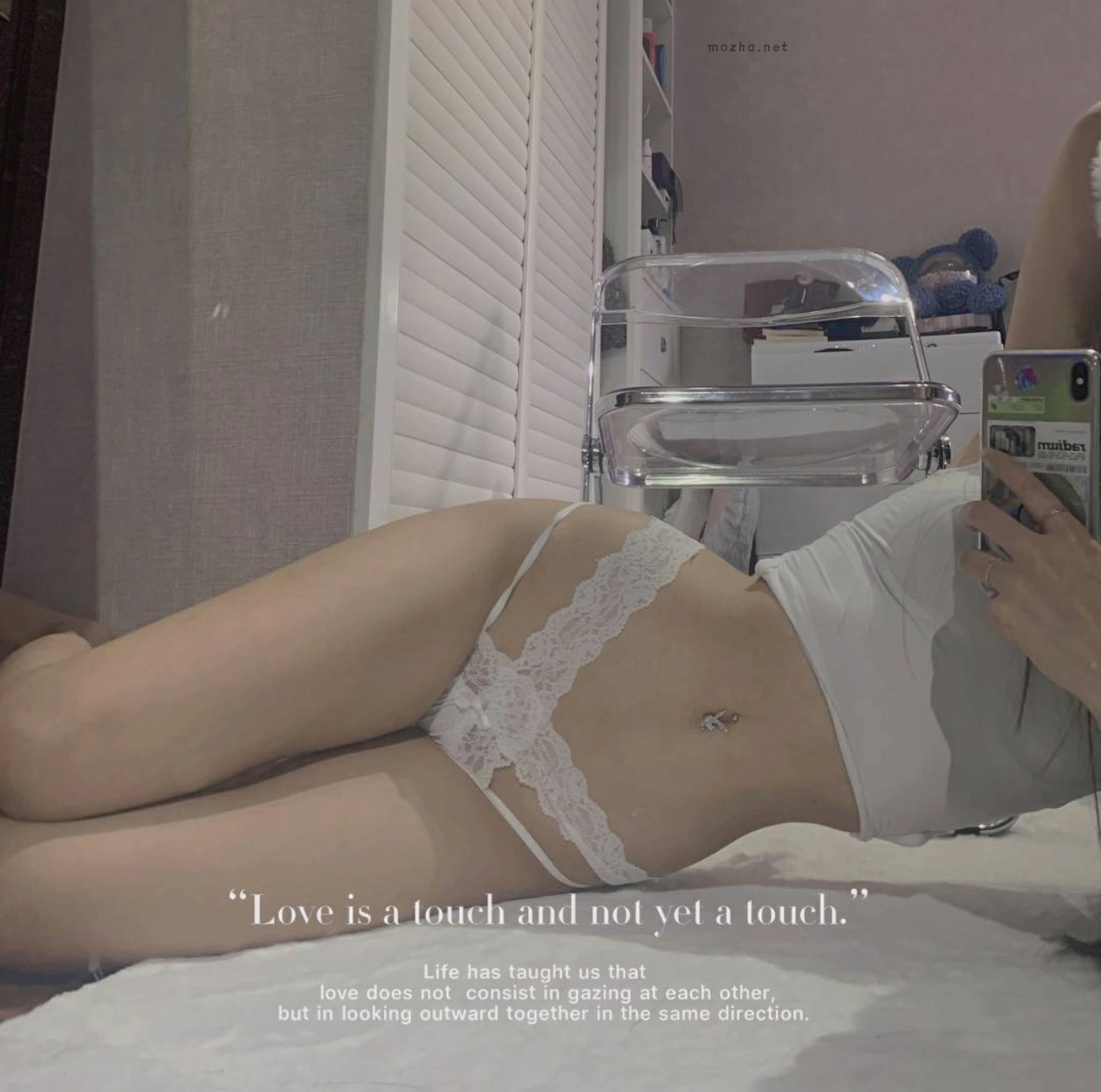 陈佩奇 – 白色蕾丝丁字【6P】